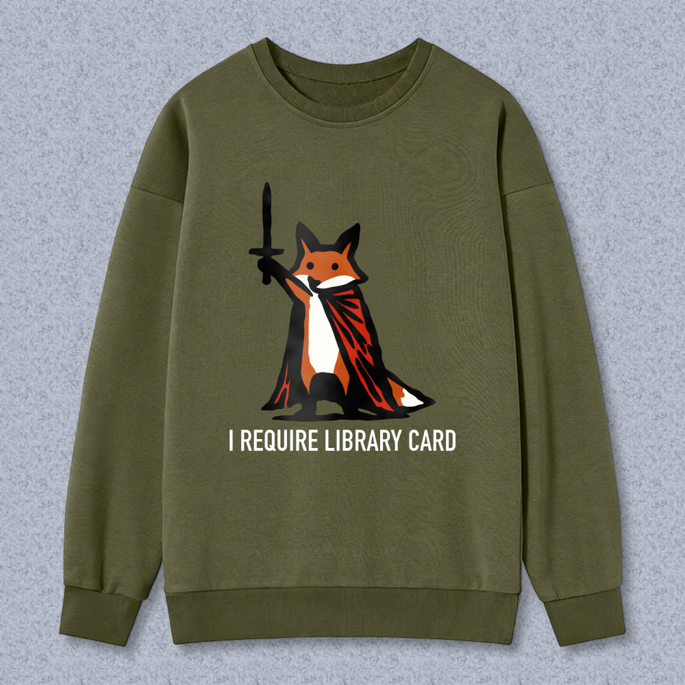 Wardrobecart Fox With Sword And Cape Unisex Classic Sweatshirt