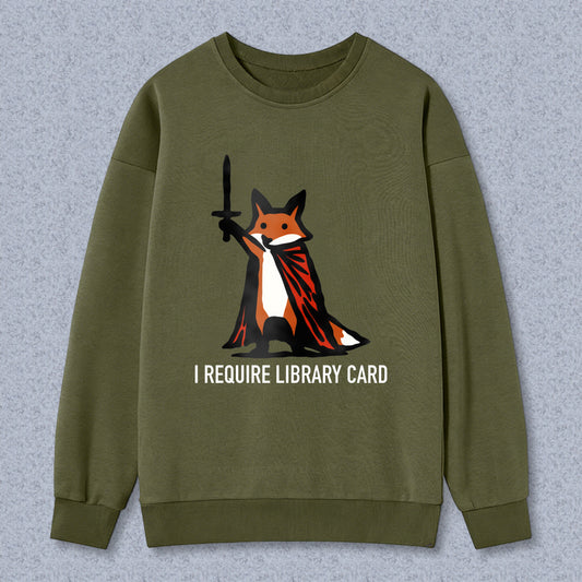 Wardrobecart Fox With Sword And Cape Unisex Classic Sweatshirt