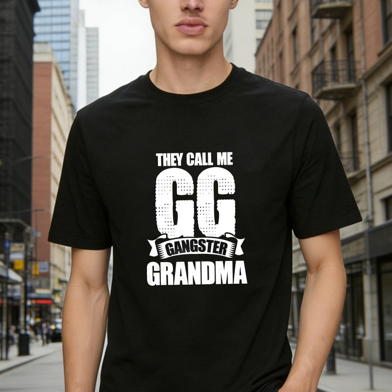 They Call Me GG Gangster Grandma Funny Graphic Tee