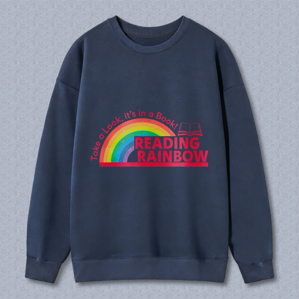 Wardrobecart Reading Rainbow Take A Look Its In A Book Unisex Classic Sweatshirt
