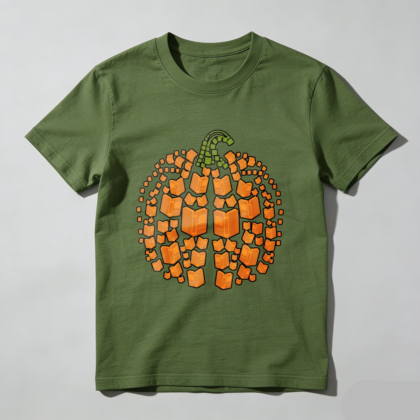 Wardrobecart Pumpkin Made Of Open Books Pattern Unisex Classic T-shirt