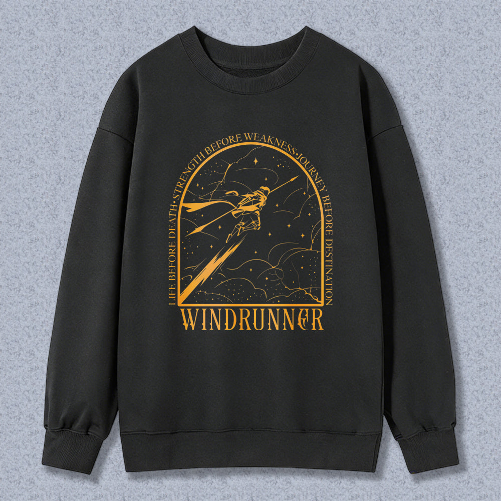Wardrobecart Windrunner Sky Adventure With Mountain And Clouds Design Unisex Classic Sweatshirt