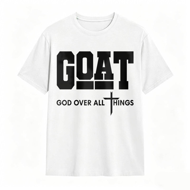 GOAT (“God Over All Things”) graphic T-shirt