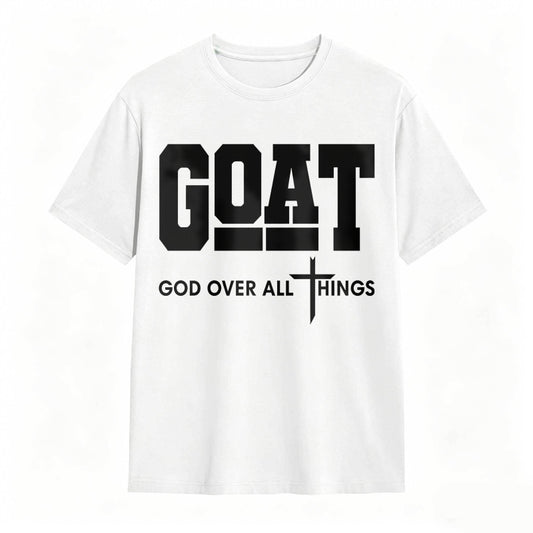 GOAT (“God Over All Things”) graphic T-shirt