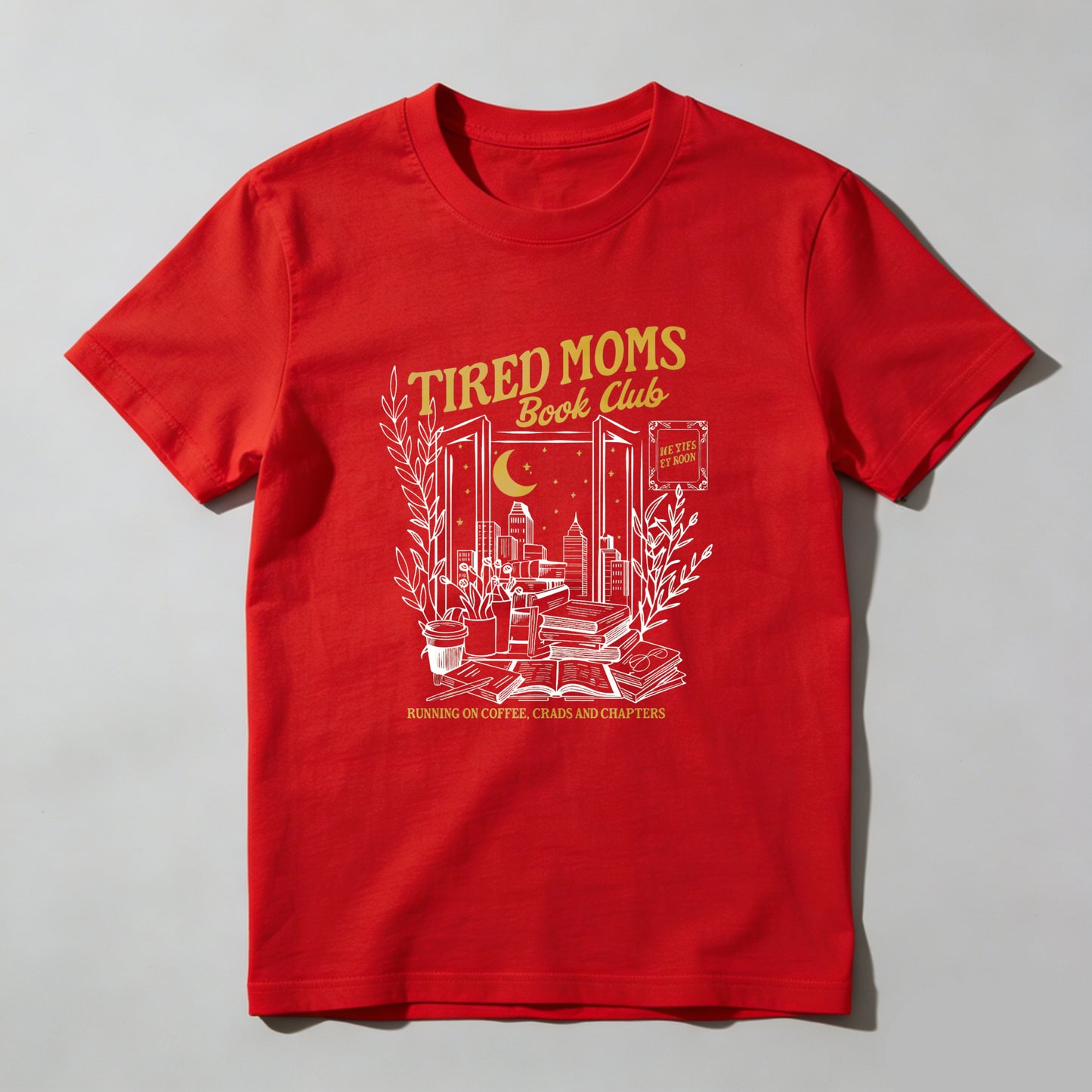 Wardrobecart Tired Moms Book Club Night Reading Scene Unisex Classic T-shirt