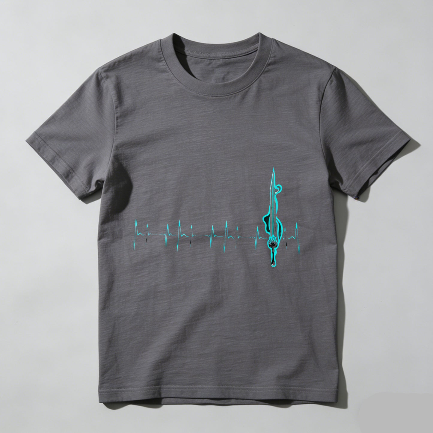 Wardrobecart Heartbeat With Violin Note Pattern Unisex Classic T-shirt