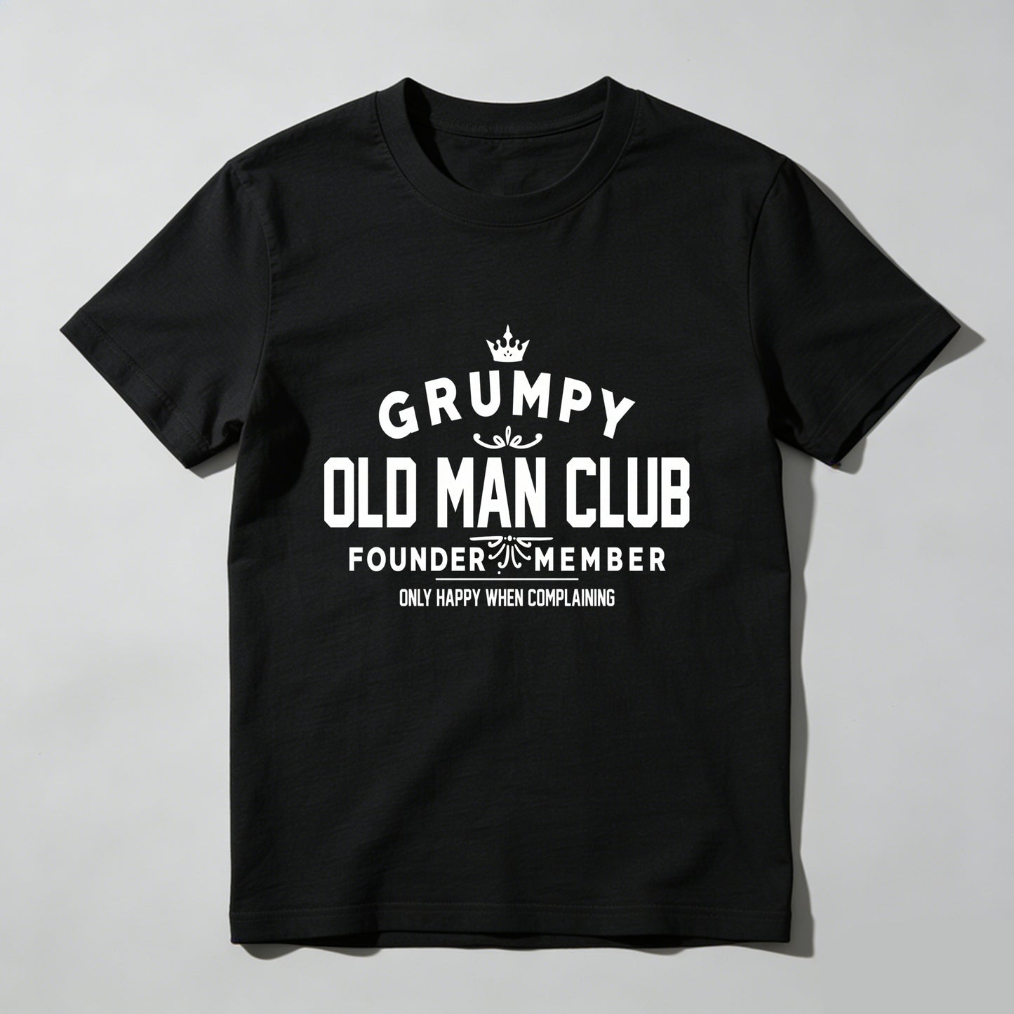 Grumpy Old Man Club Founder Member   Pure Cotton Short Sleeve T Shirt