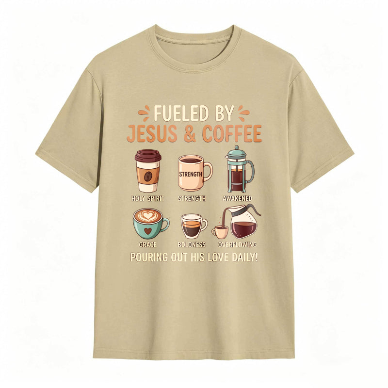 Fueled by Jesus and Coffee T-shirt