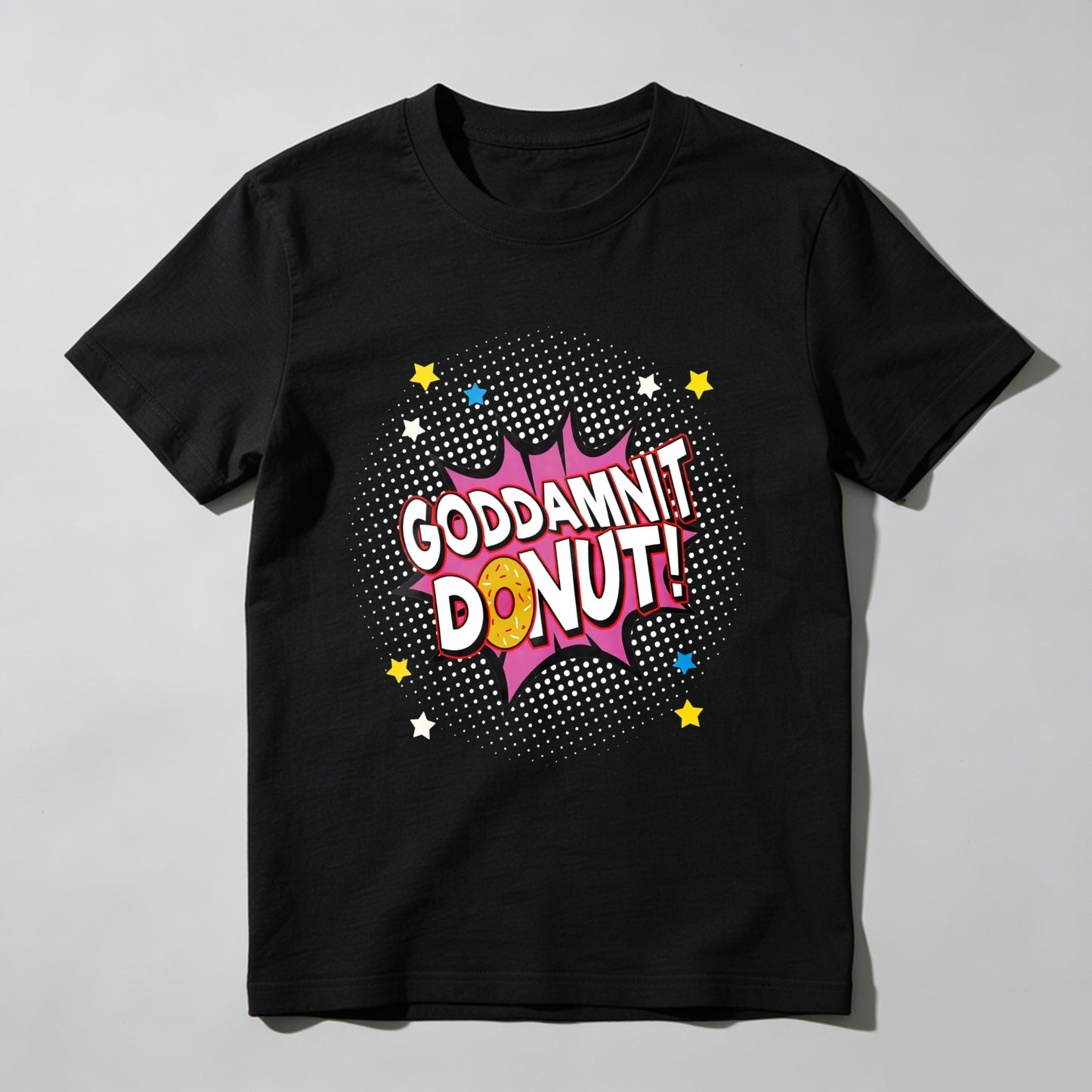 Wardrobecart Godamnit Donut Comic Style Print Unisex Classic T-shirt