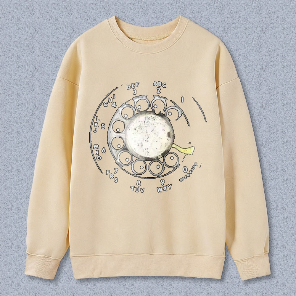 Retro Telephone Dial Design Unisex Classic Sweatshirt