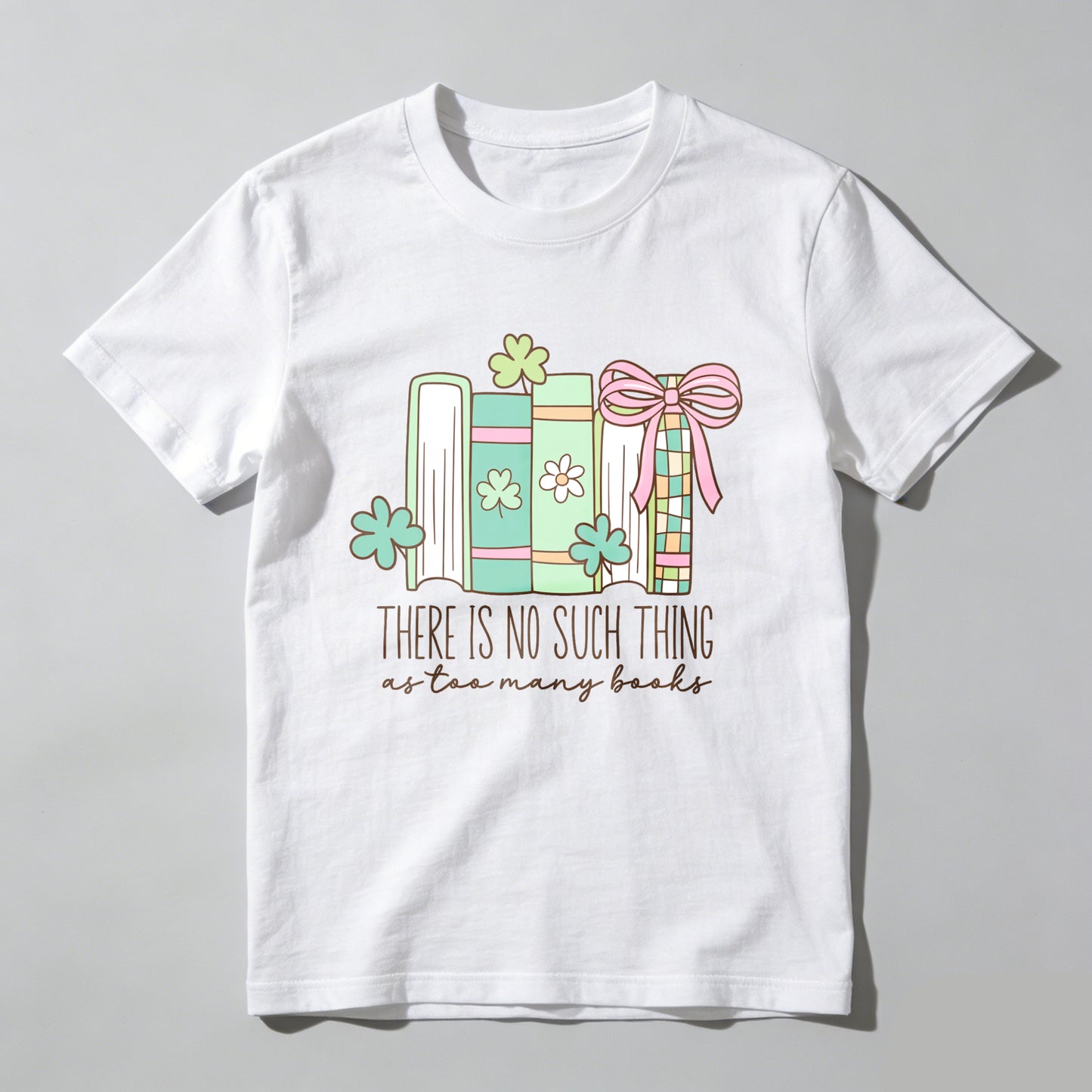 Wardrobecart Books With Flowers And Ribbon Design Unisex Classic T-shirt