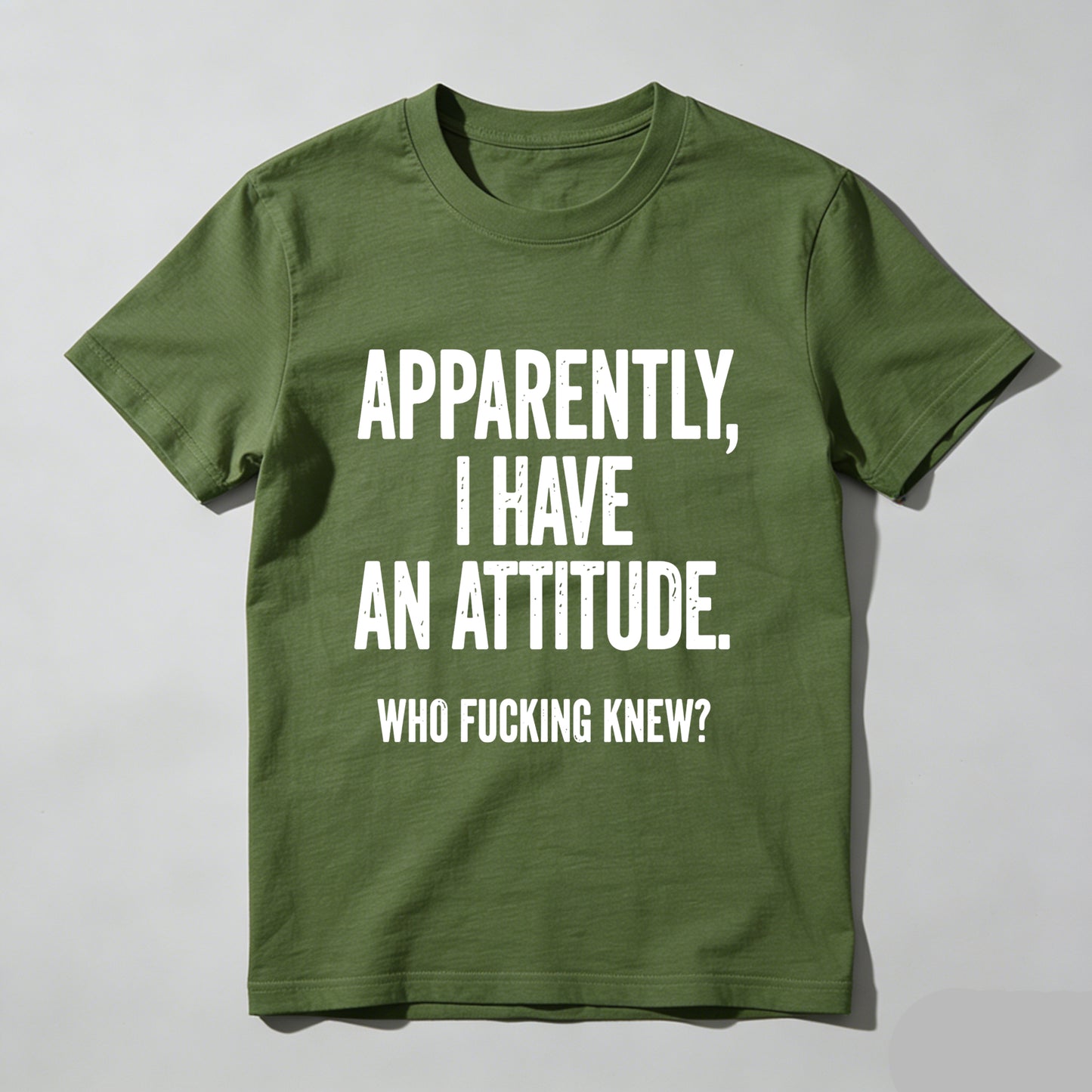 Apparently I Have An Attitude Who Fucking Knew Pure Cotton Short Sleeve T Shirt