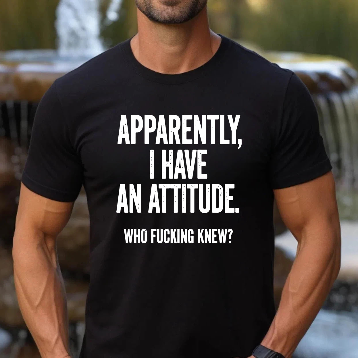 Apparently I Have An Attitude Who Fucking Knew Pure Cotton Short Sleeve T Shirt