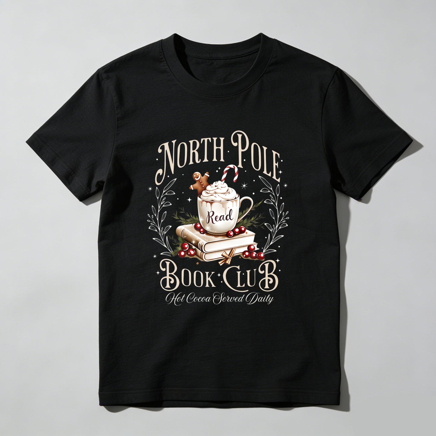 Wardrobecart North Pole Book Club Hot Cocoa Served Daily Unisex Classic T-shirt