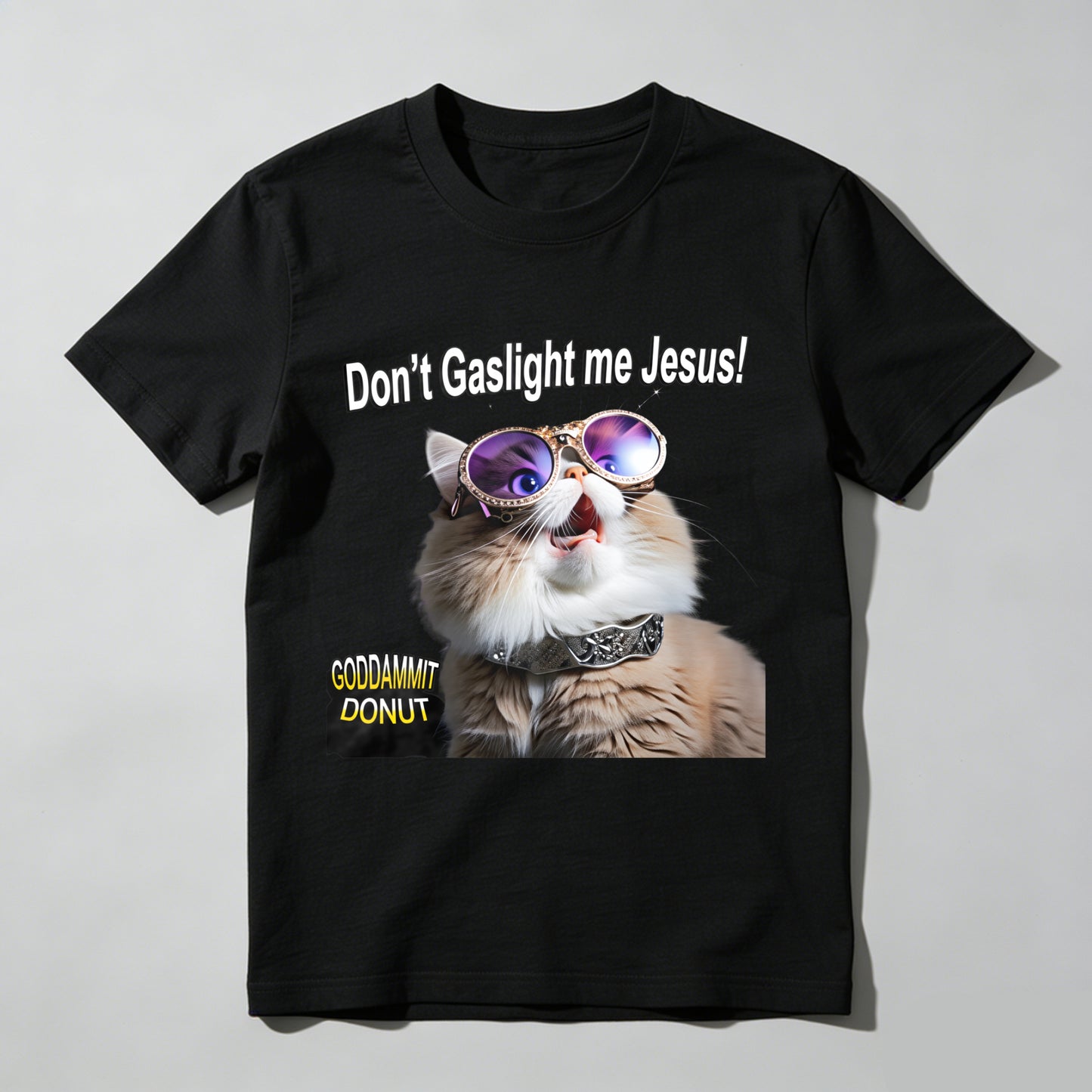 Wardrobecart Don't Gaslight Me  Cat With Sunglasses Unisex Classic T-shirt