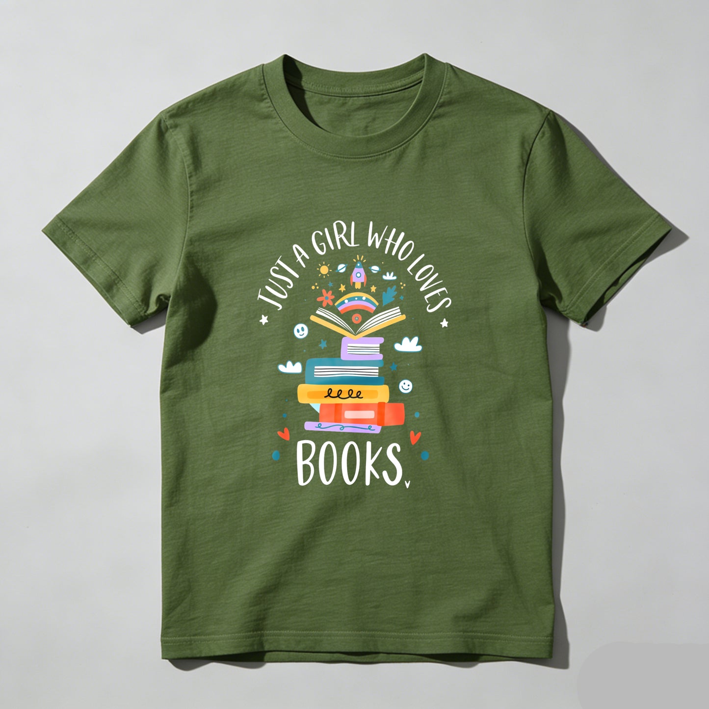 Wardrobecart Just A Girl Who Loves Books Unisex Classic T-shirt