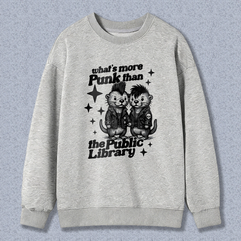 Wardrobecart What's More Punk Than The Public Library Cats Unisex Classic Sweatshirt