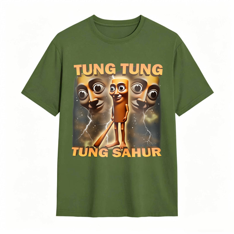 100% Cotton Tung Tung Tung Sahur Graphic Tee