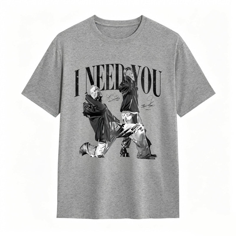 I Need You K-POP World Tour 2026 Vintage Hip Hop Graphic Tee