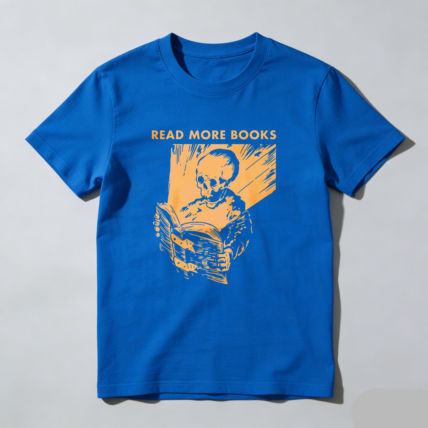 Wardrobecart Read More Books Skull Reading Book Unisex Classic T-shirt