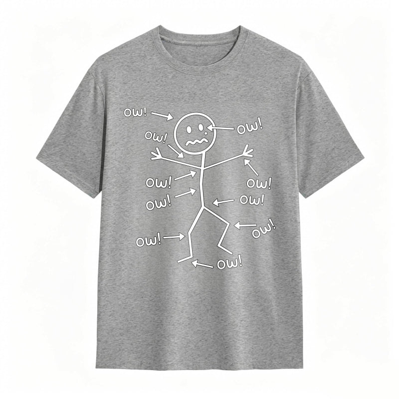 Owl Stick Figure With Arrows And Text Unisex Classic T-shirt