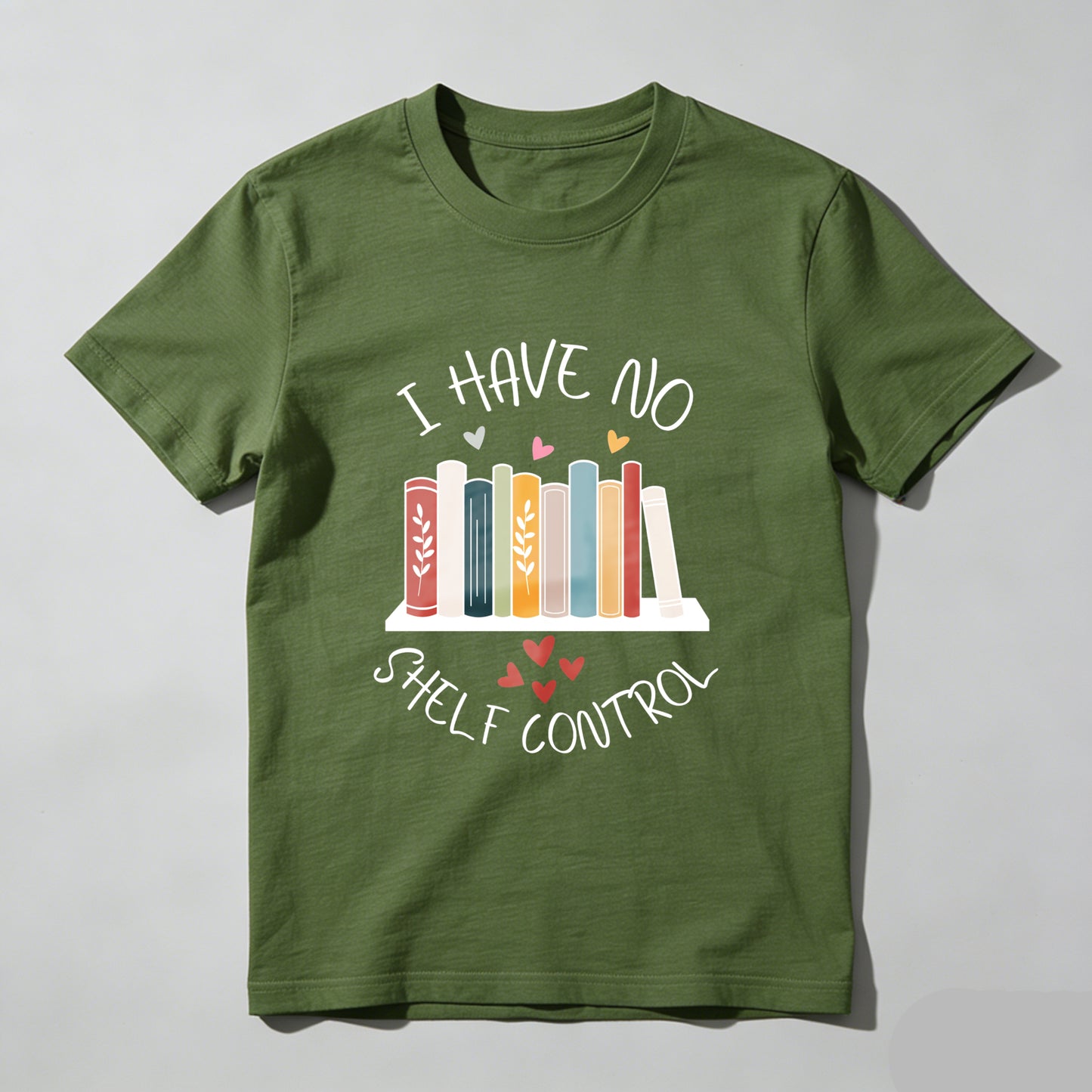 Wardrobecart I Have No Shelf Control Books And Hearts Design Unisex Classic T-shirt