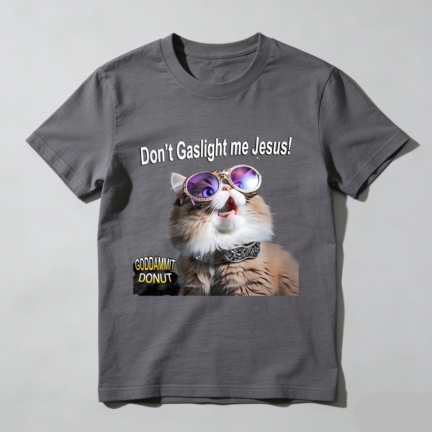 Wardrobecart Don't Gaslight Me  Cat With Sunglasses Unisex Classic T-shirt