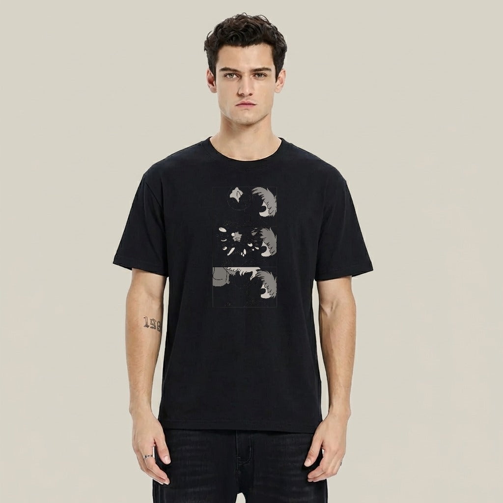Abstract Artwork With Three Panels tshirt 100% cotton
