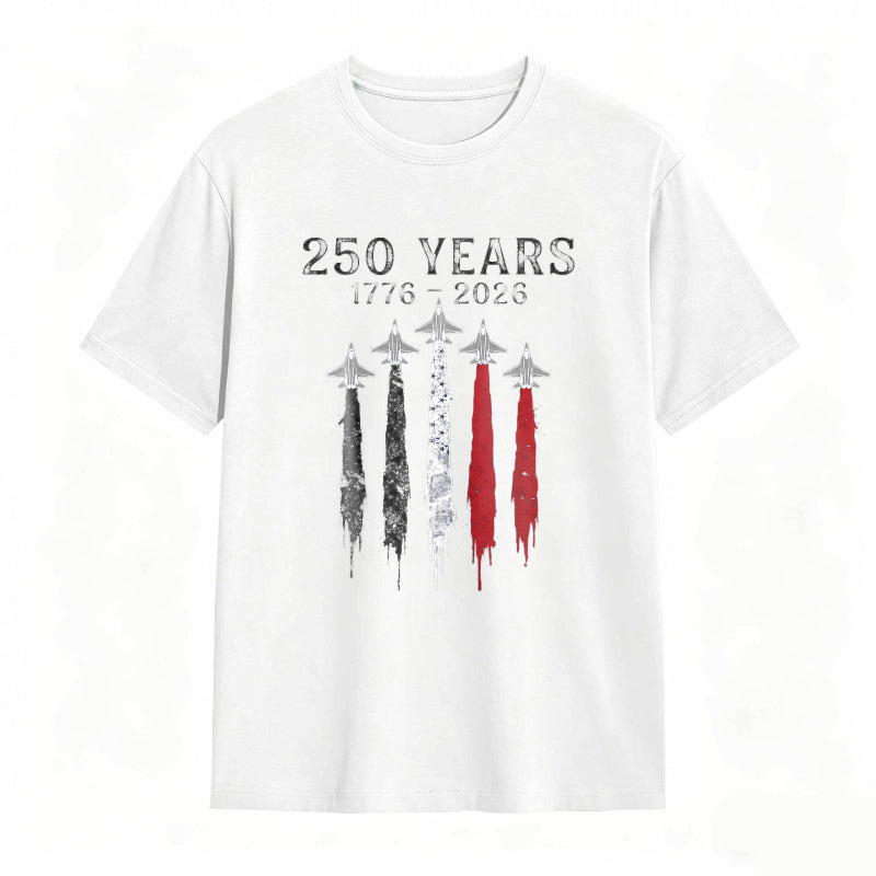 250 Years 1776 2026 American Independence Celebration With Stars And Stripes Design T-shirt