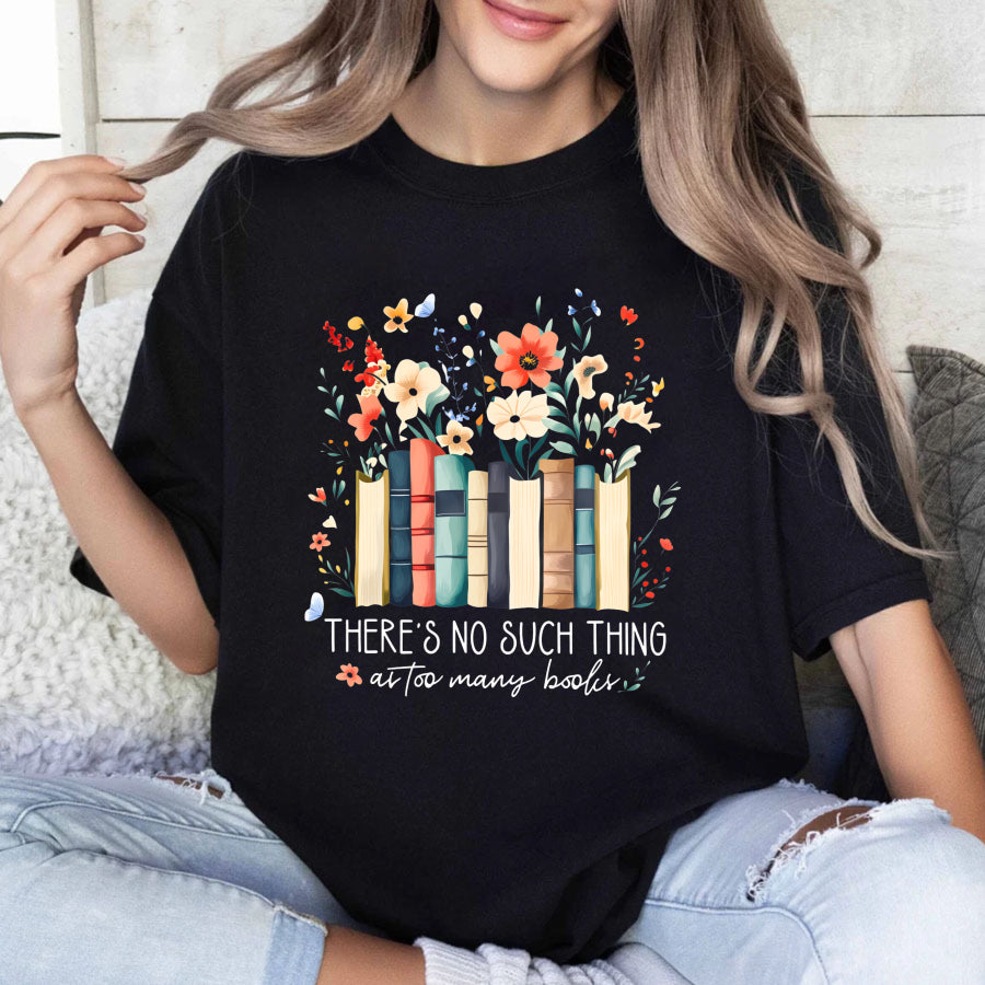 Wardrobecart Books And Flowers With Text Unisex Classic T-shirt