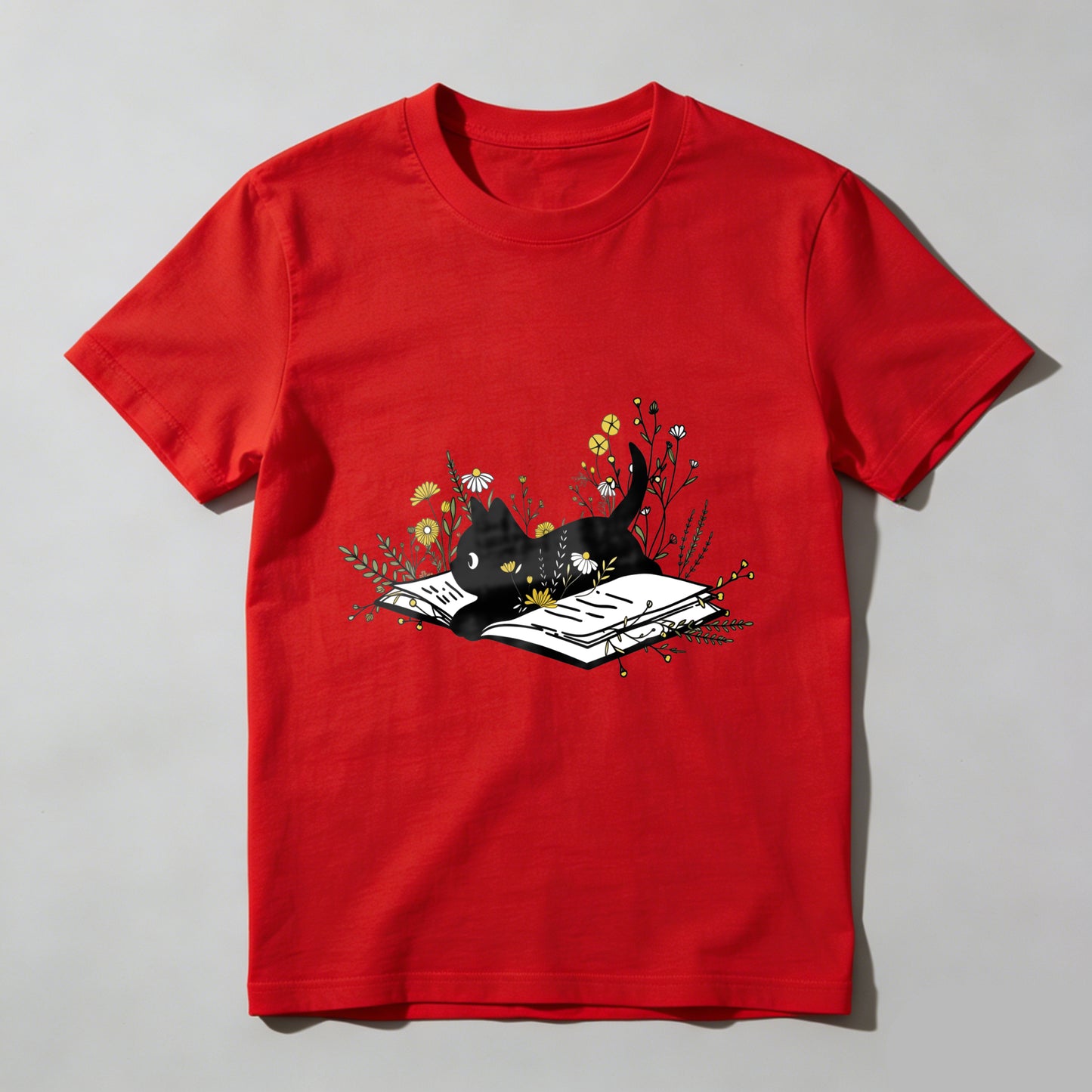 Wardrobecart Open Book With Flowers And Leaves Unisex Classic T-shirt