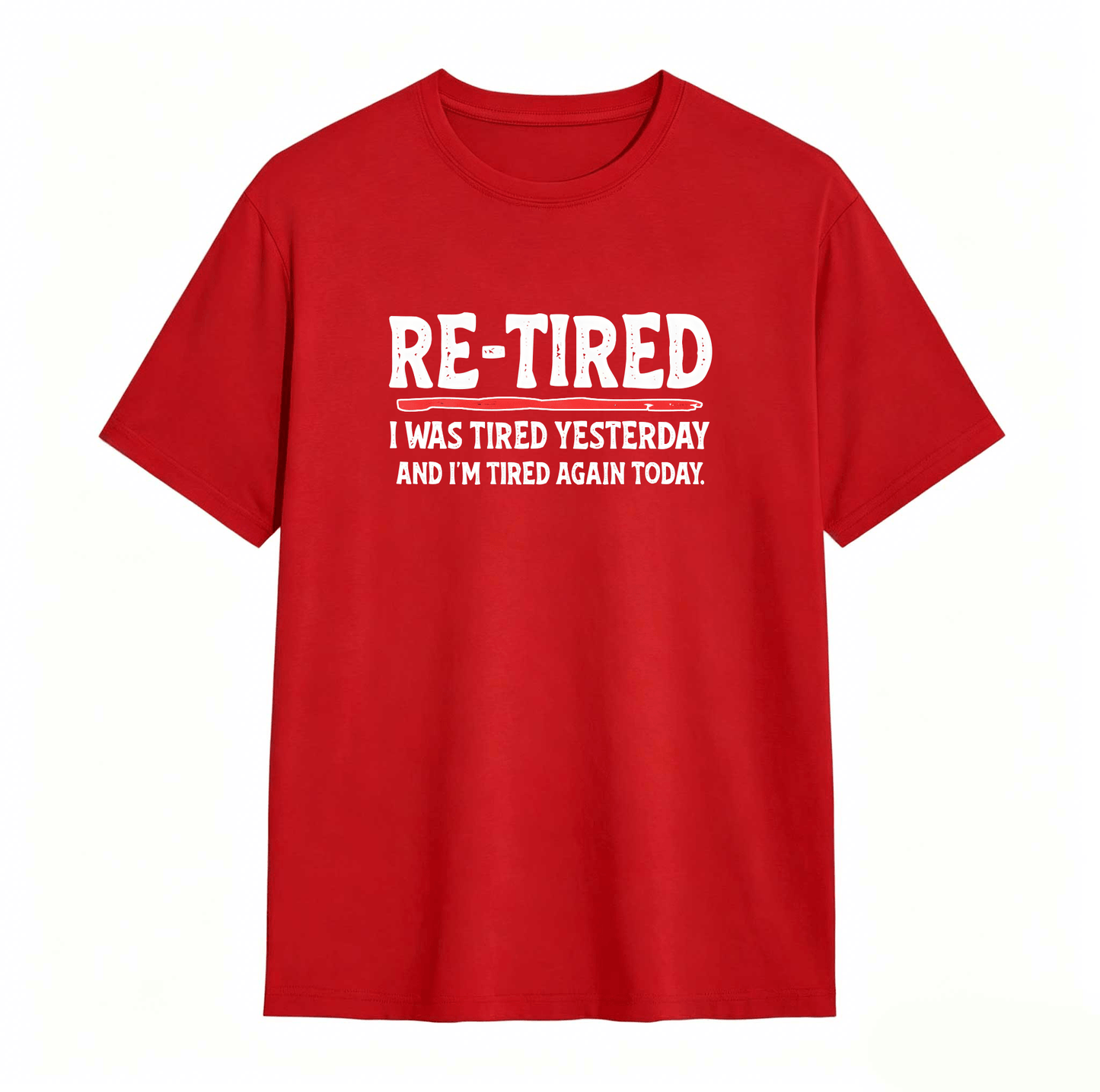 Sarcastic Quote T-Shirt for Teens – 100% Cotton Re-Tired Lazy Retired Design ,Unisex
