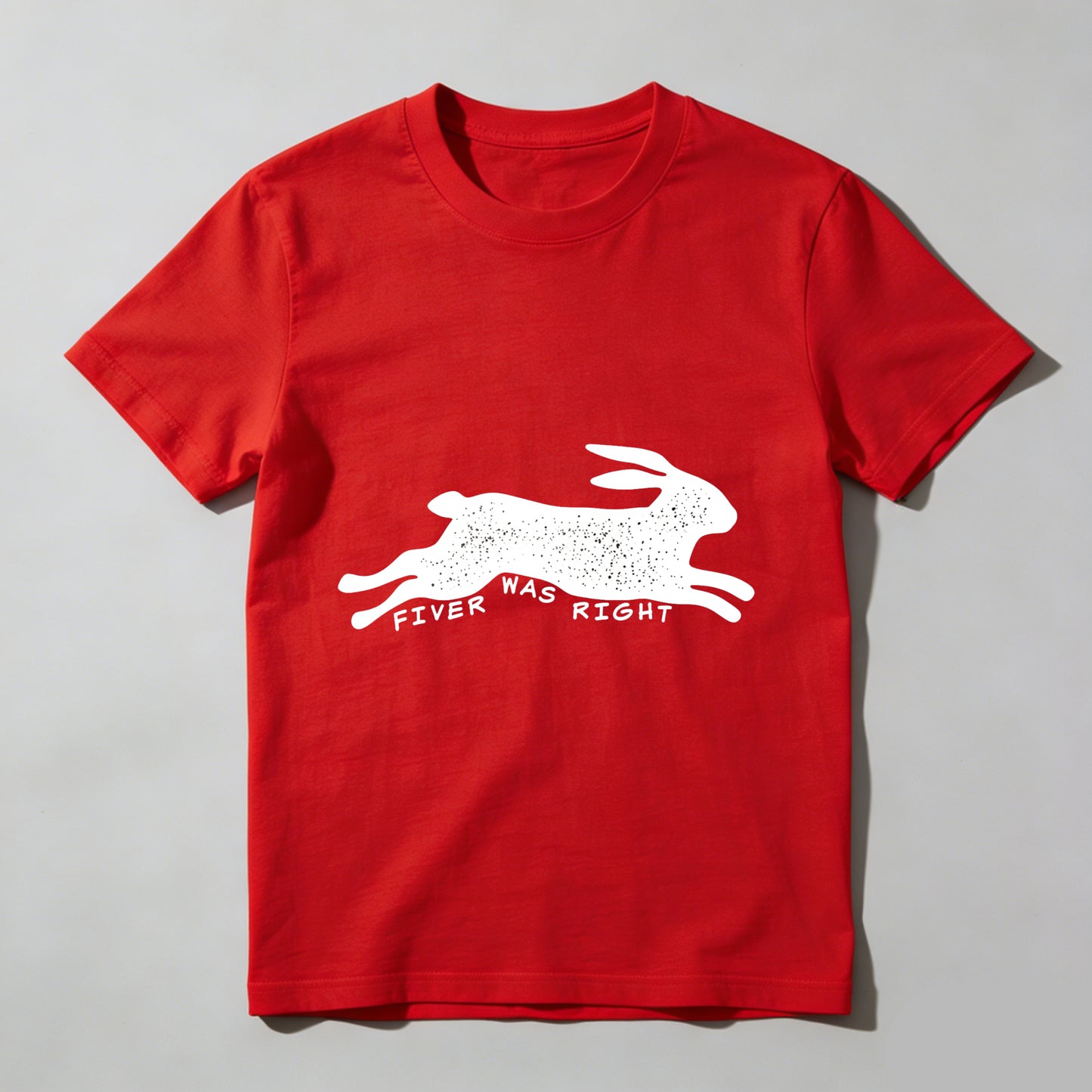 Wardrobecart Fiver Was Right Rabbit Print Unisex Classic T-shirt