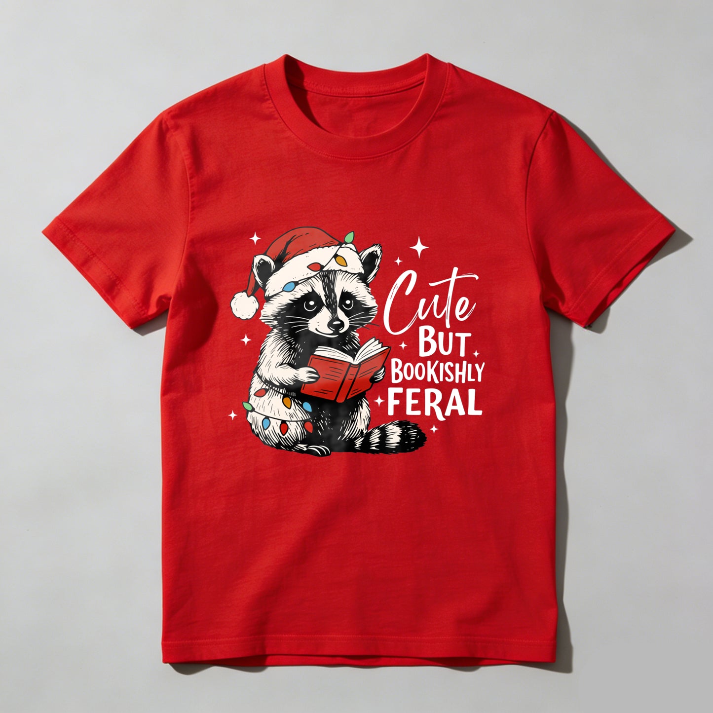 Wardrobecart Cute But Bookishly Feral Raccoon Reading Unisex Classic T-shirt
