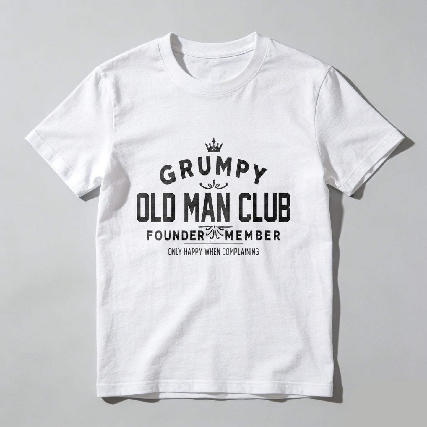 Grumpy Old Man Club Founder Member   Pure Cotton Short Sleeve T Shirt