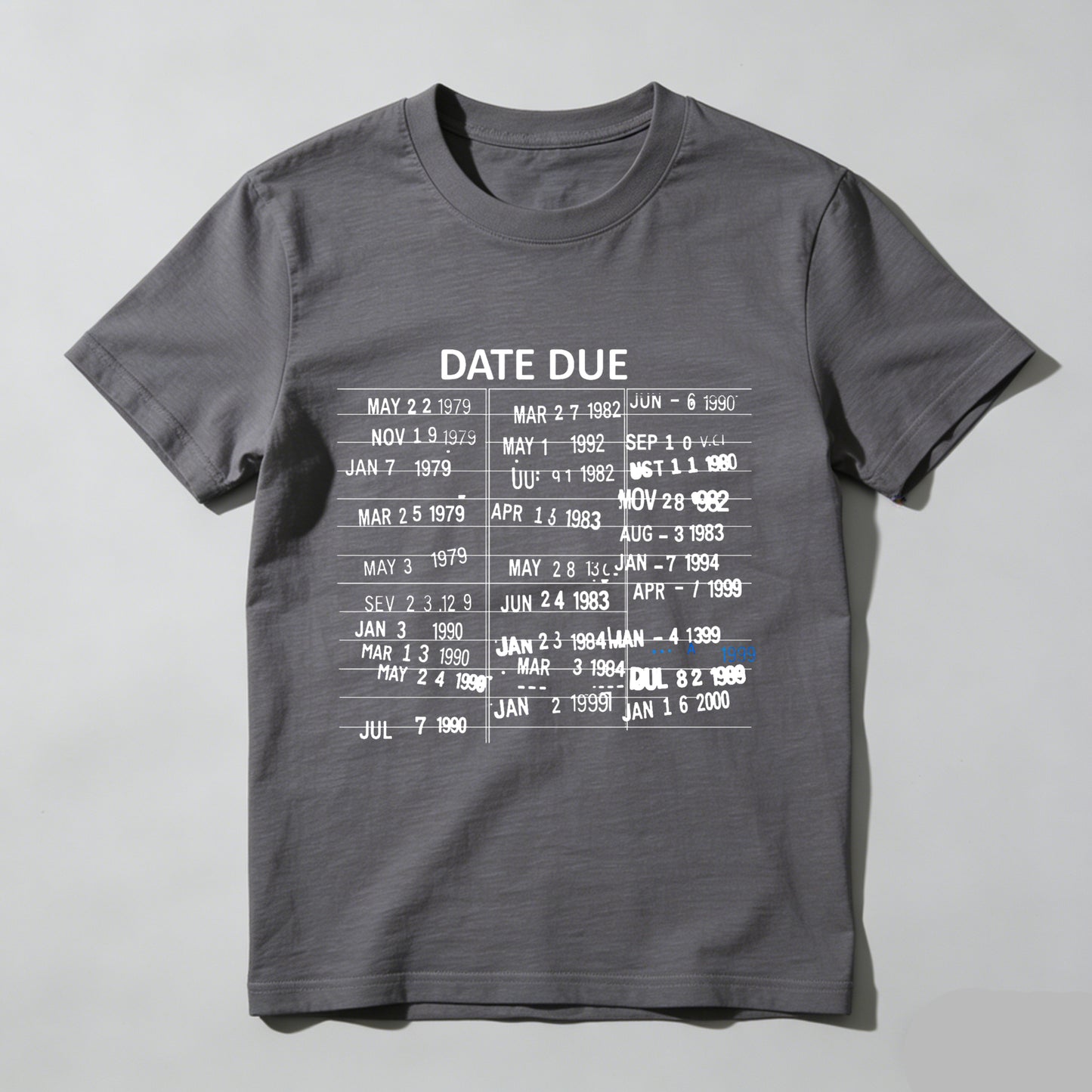 Wardrobecart Date Due Library Card Dates Unisex Classic T-shirt