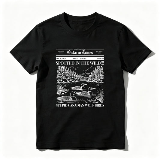 Wardrobecart Ontario Times Spotted In The Wild Stupid Canadian Wolf Birds Unisex Classic T-shirt
