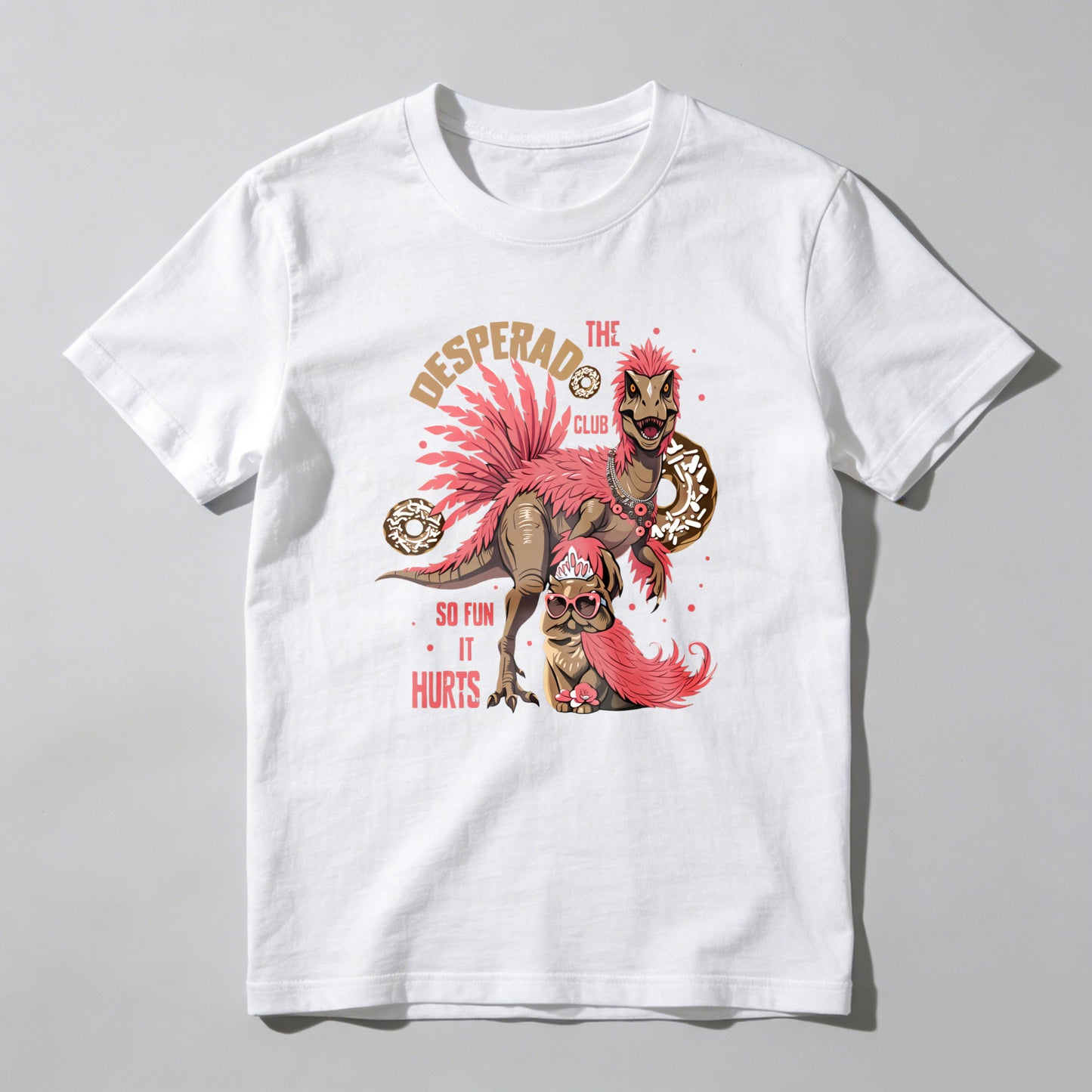 Wardrobecart The Desperado Club Dinosaur With Donuts Unisex Classic T-shirt