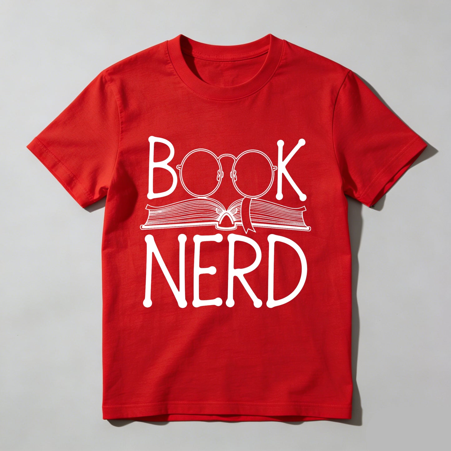 Wardrobecart Book Nerd With Glasses And Open Book Unisex Classic T-shirt