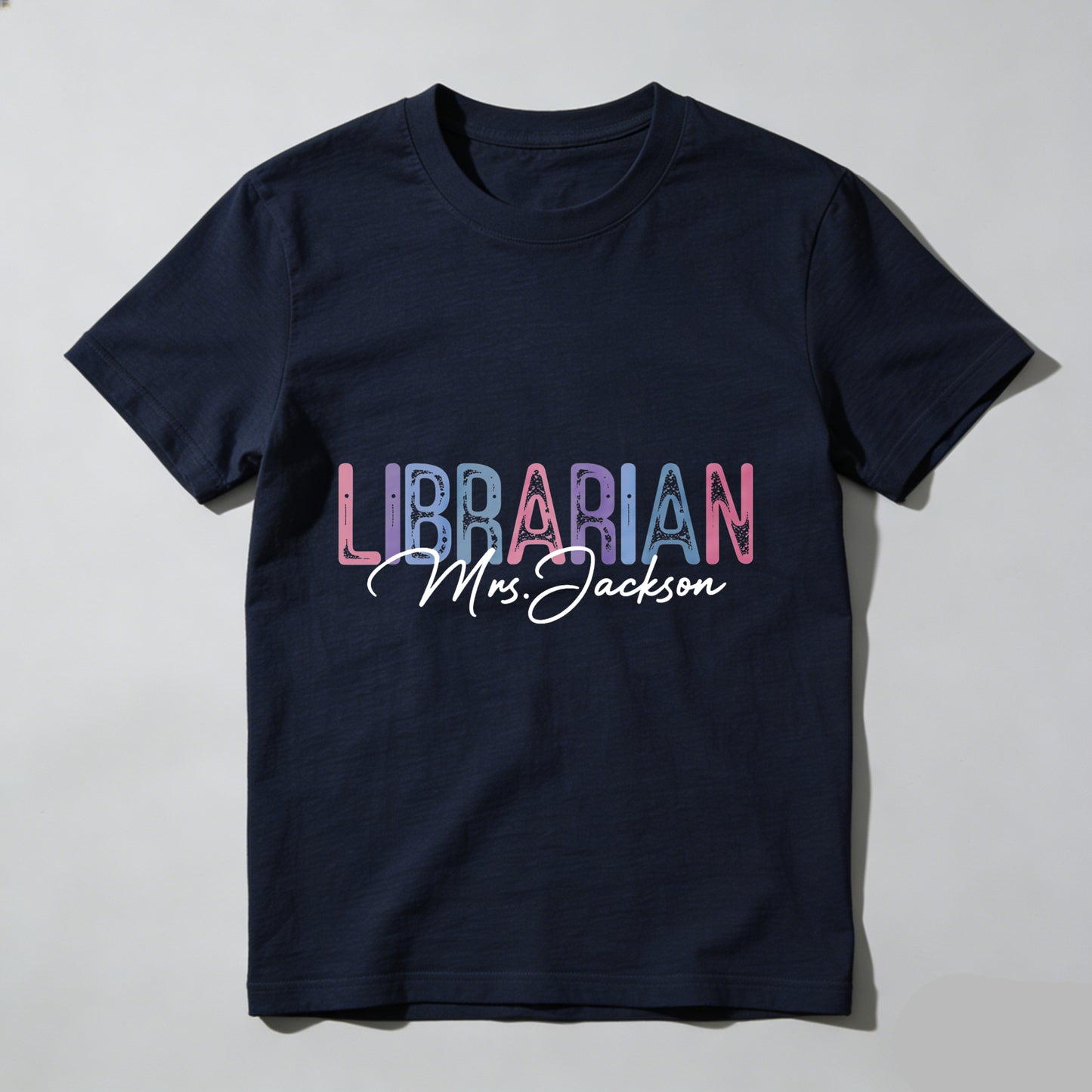 Wardrobecart Librarian Mrs Jackson Colorful Text Design Unisex Classic T-shirt