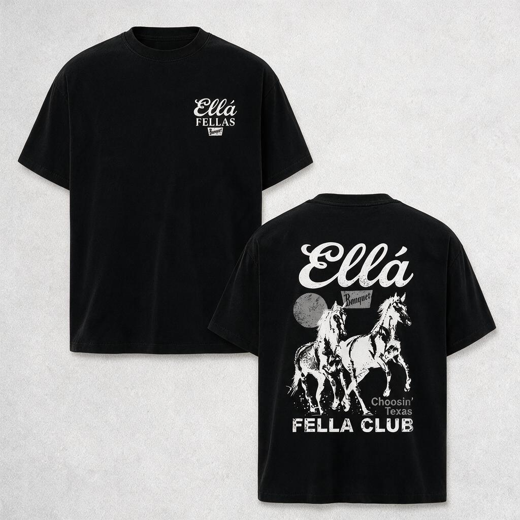Ella Fella Club Shirt Western Horse Graphic Tee, Choosin Texas Cowboy T Shirt, Retro Country Ranch Shirt #241