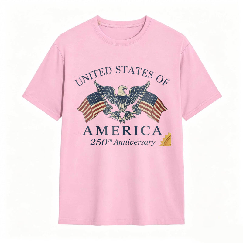 United States Of America 250th Anniversary Eagle And Flag Design T-shirt