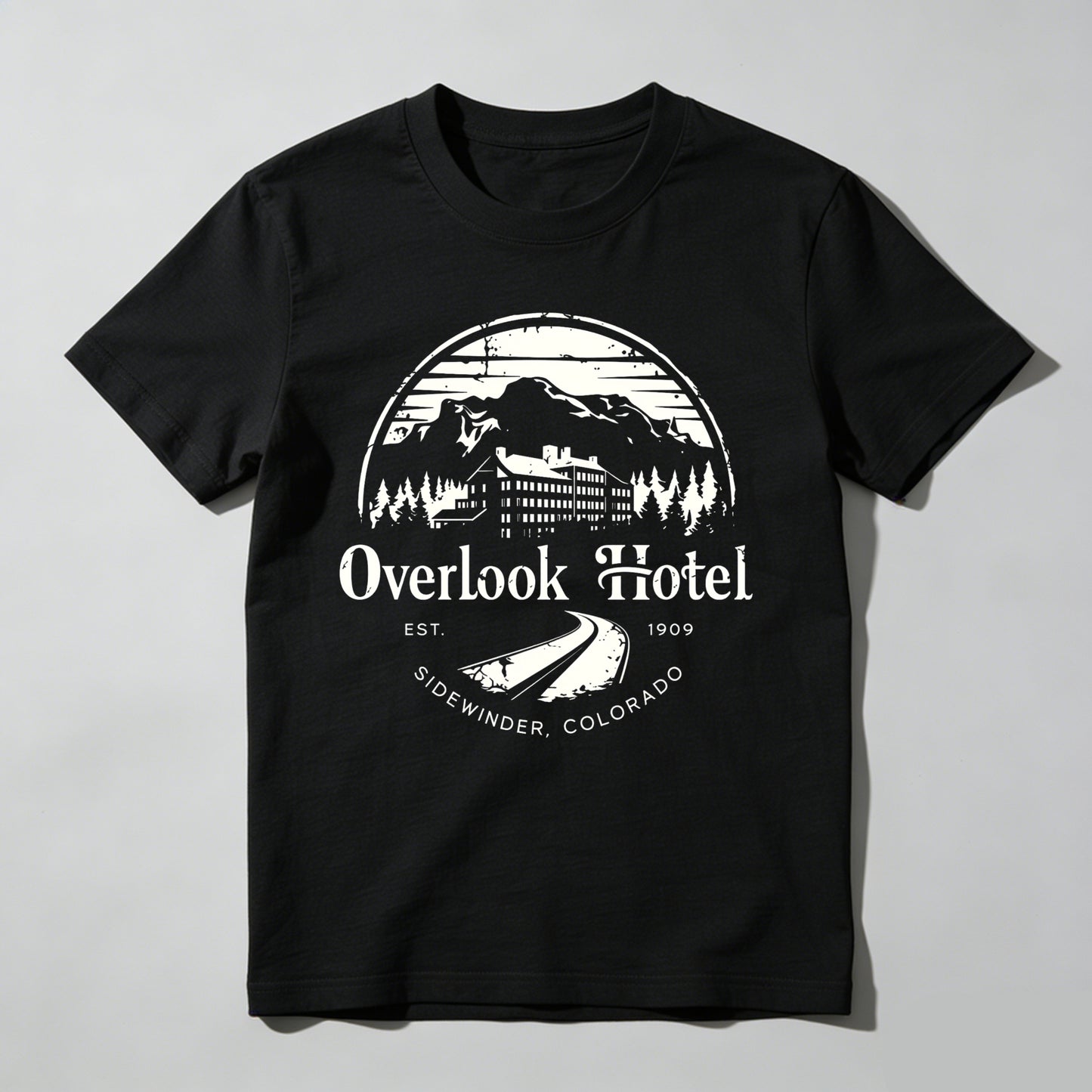 Wardrobecart Overlook Hotel Mountain Scene Design Unisex Classic T-shirt