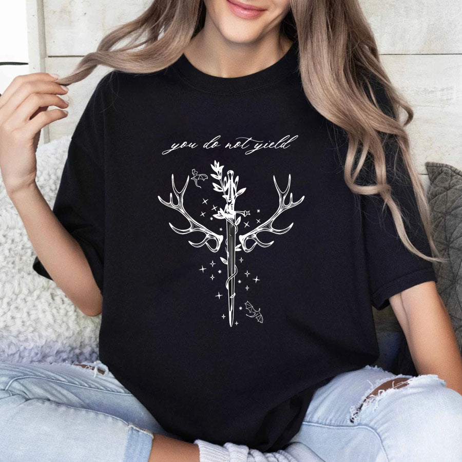 Wardrobecart You Do Not Yield Antler Sword Design Unisex Classic T-shirt