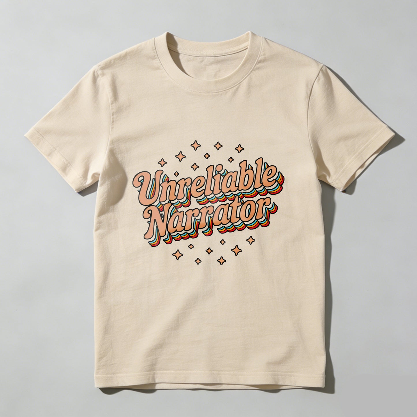 Wardrobecart Unreliable Narrator With Star Accents Unisex Classic T-shirt