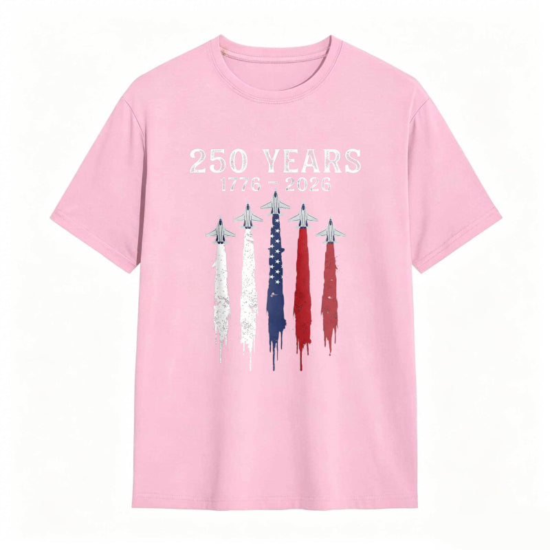 250 Years 1776 2026 American Independence Celebration With Stars And Stripes Design T-shirt