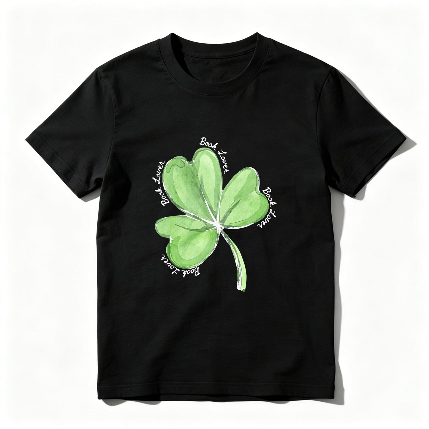 Wardrobecart Four Leaf Clover Watercolor Design Unisex Classic T-shirt