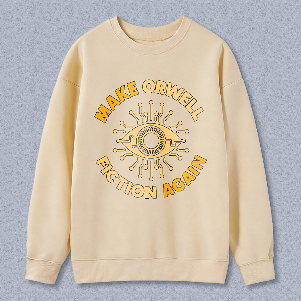 Wardrobecart Make Orwell Fiction Again Eye Symbol Unisex Classic Sweatshirt