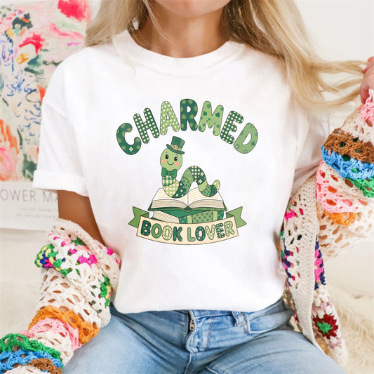 Wardrobecart Charmed Book Lover Snake Reading Unisex Classic T-shirt