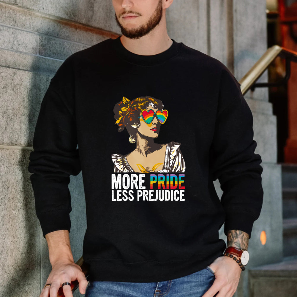 Wardrobecart Pride Woman With Rainbow Heart Sunglasses And Floral Hair Unisex Classic Sweatshirt